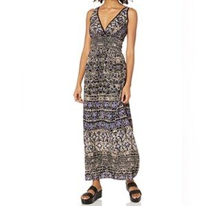 Angie Black and Blue  Maxi Dress